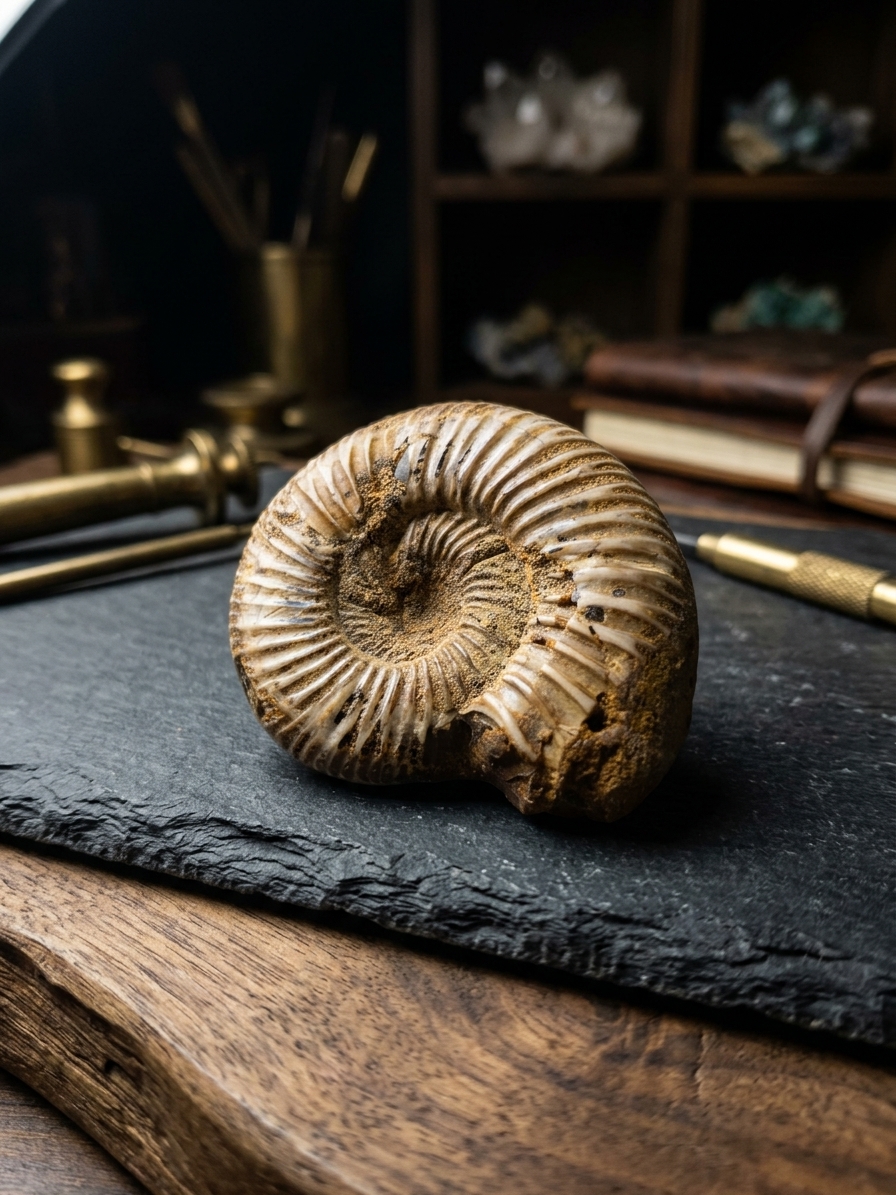 Fossilized Ammonite