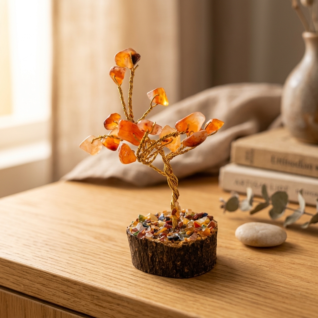 Red Agate Small Crystal Tree